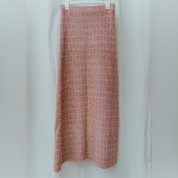 Structured Knit Midi Dress Pink - Picture 7 of 8